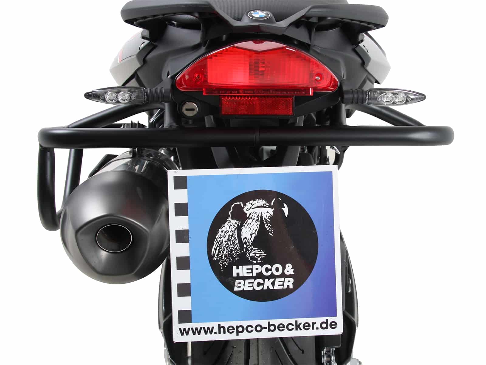 Barra di protezione posteriore nera per BMW F 800 R (15-) Hepco & Becker