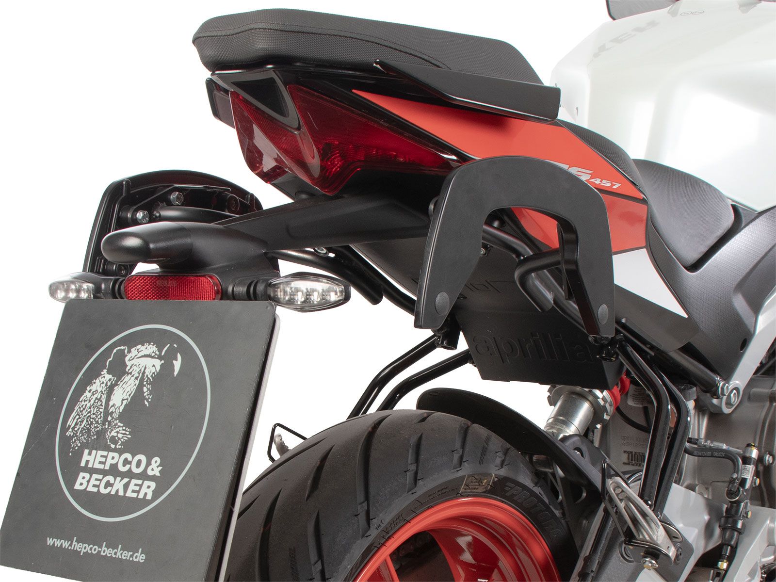 Portapacchi laterale C-Bow nero per Aprilia RS 457 (24-) Hepco & Becker