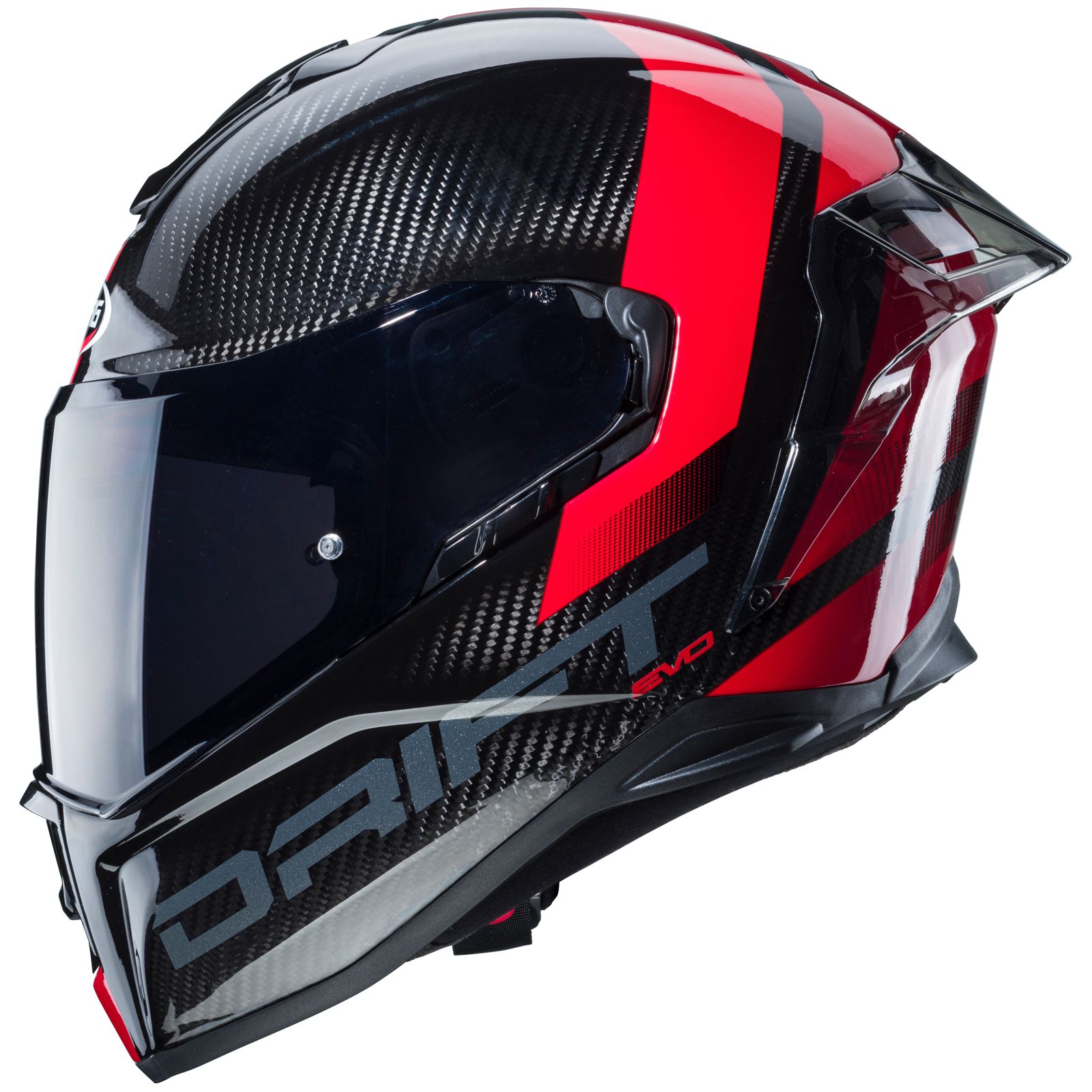 Caberg Casco Drift Evo Carbon Sonic, nero/rosso