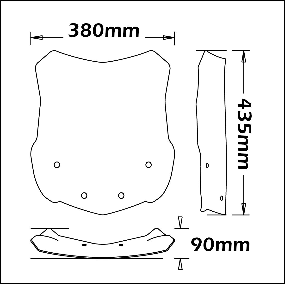 Parabrezza centrale per BMW G 310 GS (17-24)