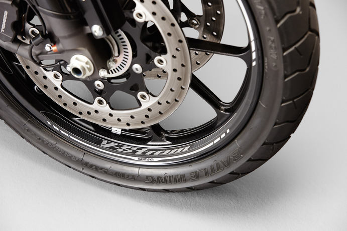 Decorazione cerchio (ruota posteriore) per Suzuki V-Strom 1000 BJ. 2017/V-Power 1000 BJ. 2014-2016/ V-strom 650 BJ