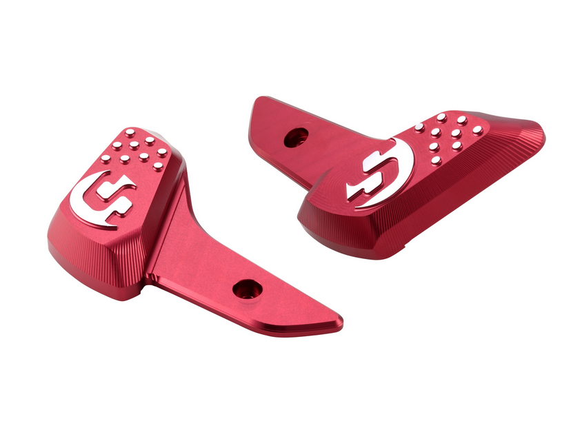 Poggiapiedi destro e sinistro per Vespa Primavera /Sprint 50-150cc 2T/4T AC, rosso