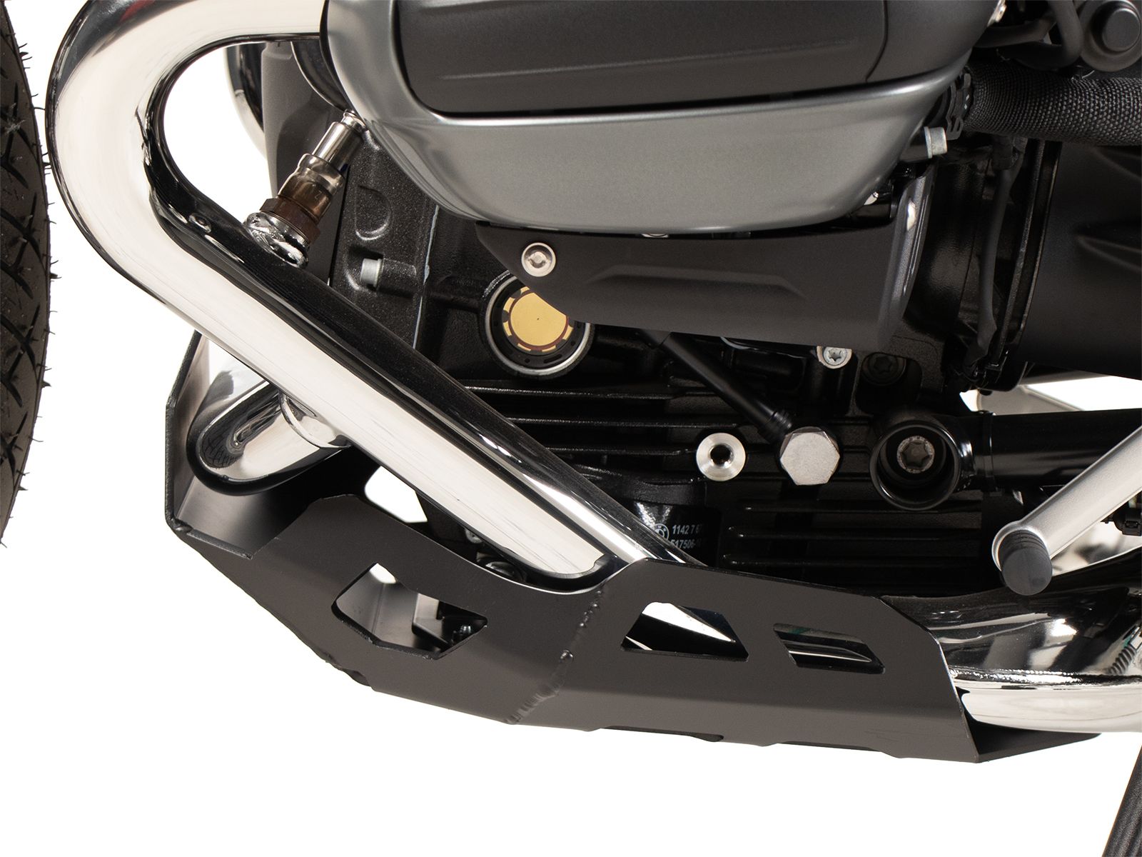 Piastra di protezione del motore nera per BMW R 12 (24-) Hepco & Becker