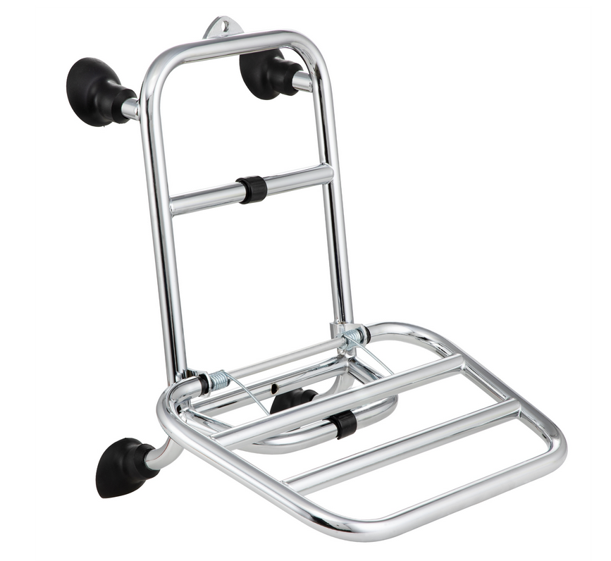 Portapacchi anteriore per Vespa GTS /GTS Super HPE /GTV 125/300 ('19-), pieghevole, cromato