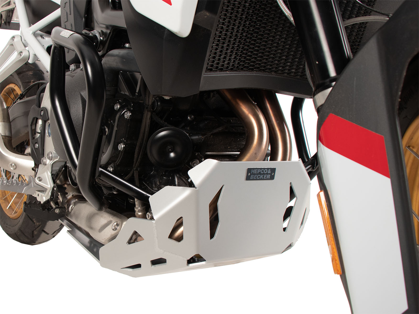 Piastra di protezione motore argento per BMW F 900 GS (24-) Hepco & Becker