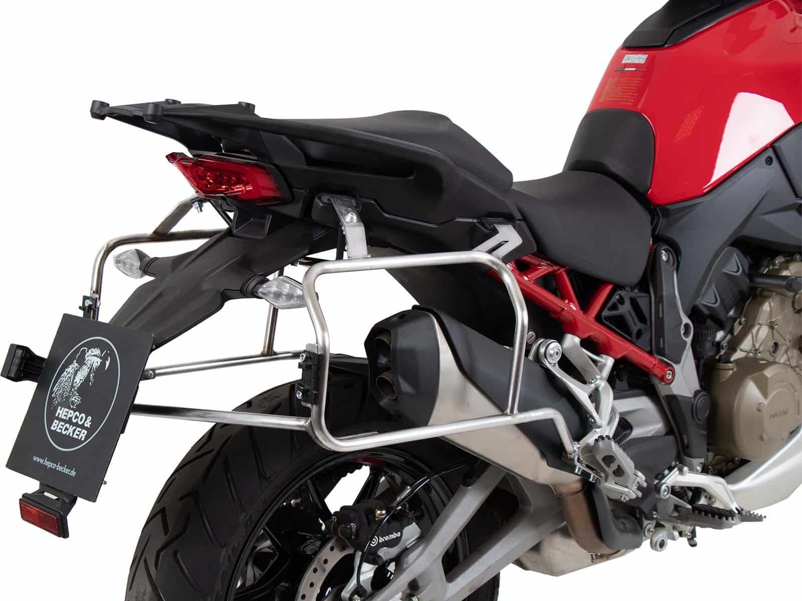 Portavaligie laterale in acciaio inox per Ducati Multistrada V4 /S /Pikes Peak /Rally /RS (25-)