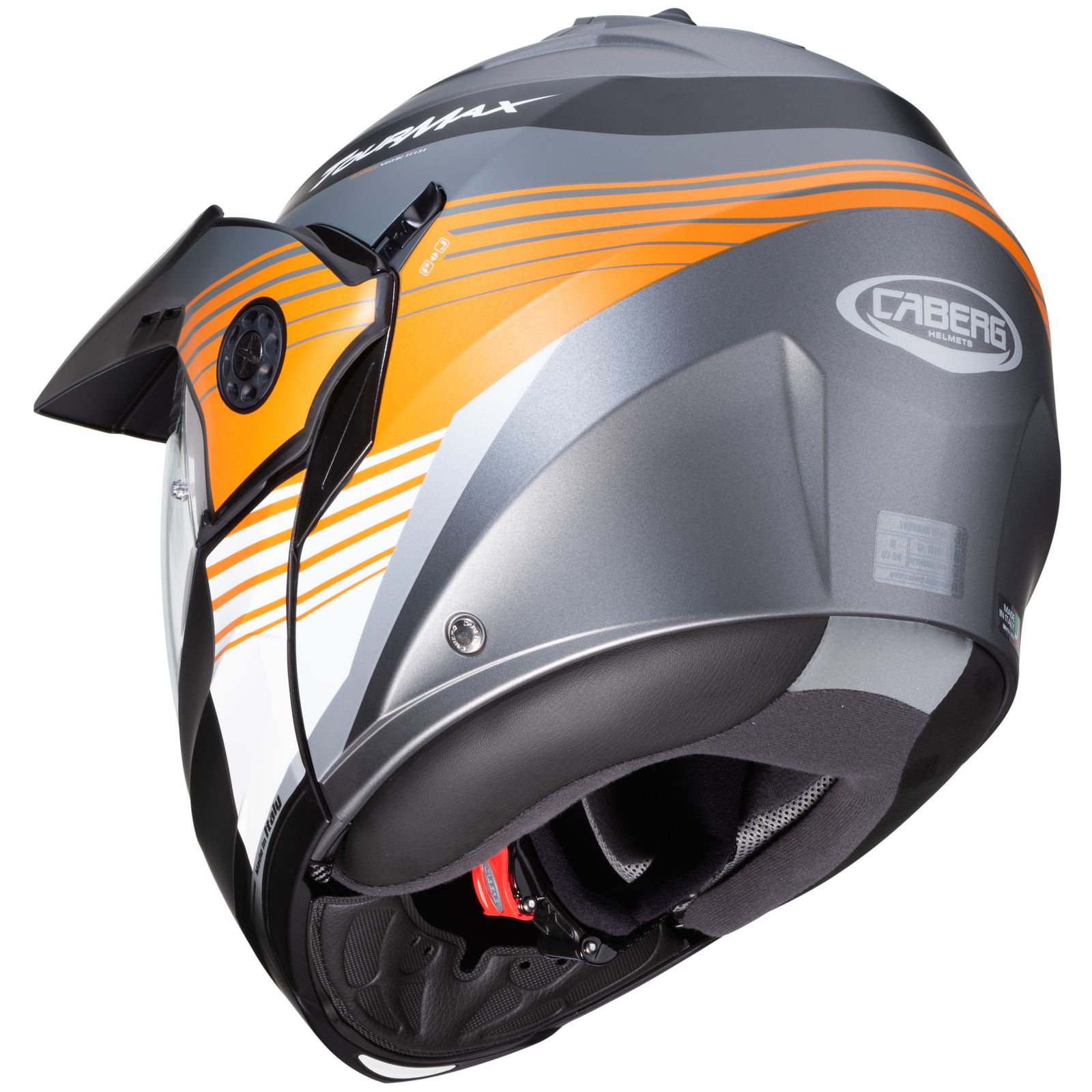 Caberg Casco Tourmax Titan, opaco-fucile/arancione-bianco