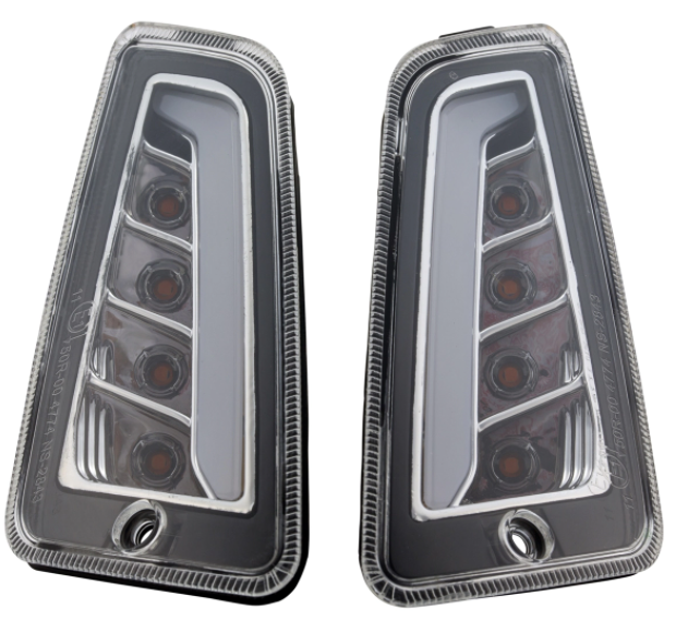 Kit indicatori di direzione anteriori e posteriori per Vespa GTS/GTS Super/GTV 125-300cc ('14-), trasparente