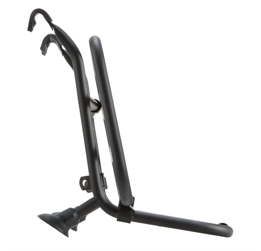 Portapacchi anteriore per Vespa PX 80-200cc, pieghevole, nero