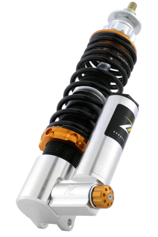 Ammortizzatore anteriore per Vespa GTS/GTS Super/GTV/GT 60/GT/GT L, argento/arancio