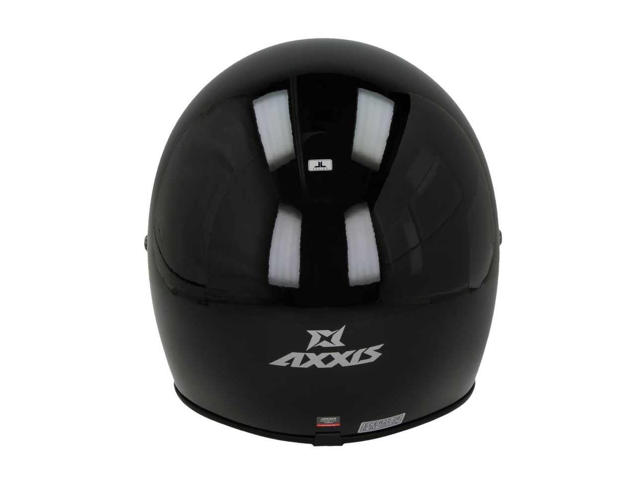 Casco jet Axxis Hornet Fiber SV, tinta unita, nero, lucido, fibra di vetro, ECE 22.06