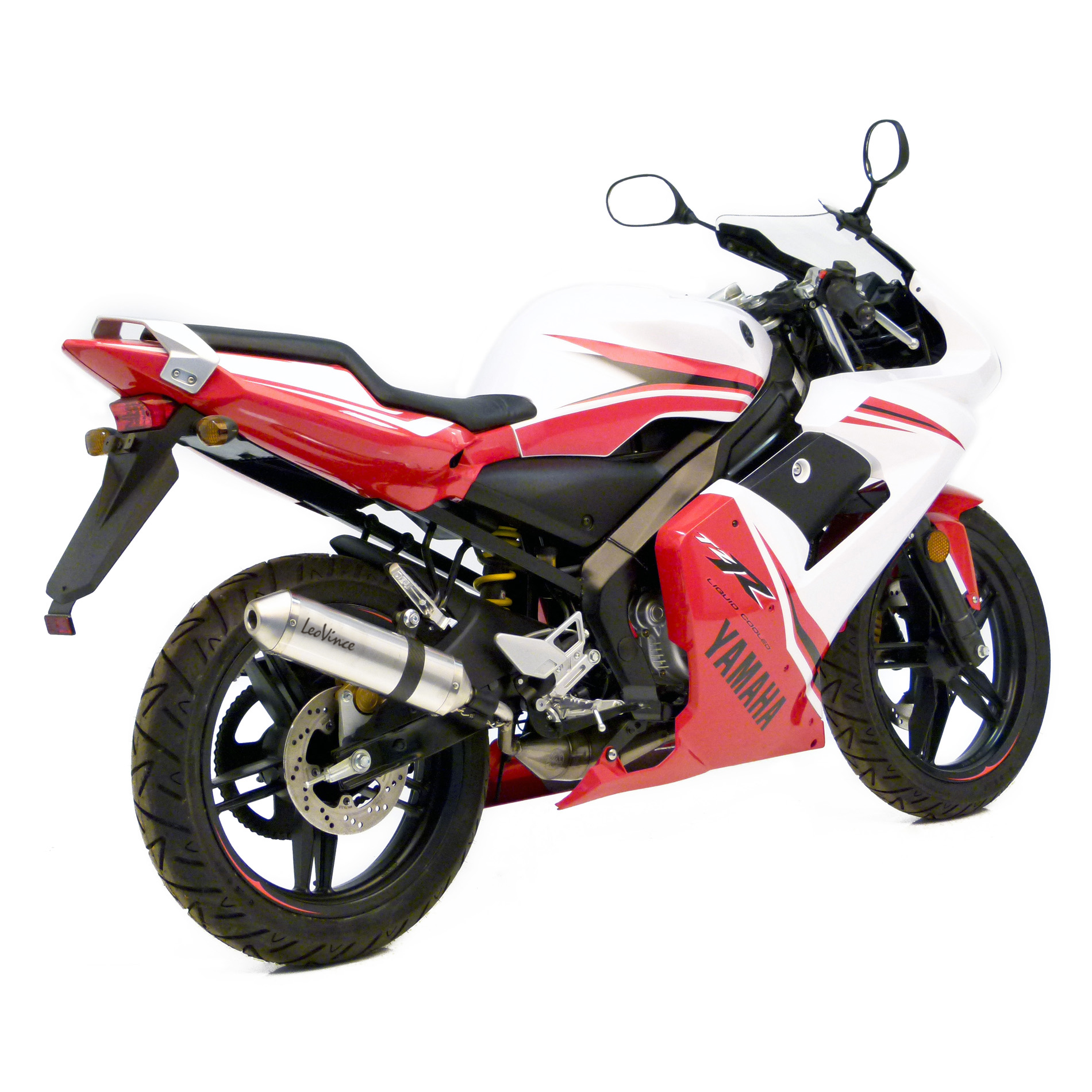 LeoVince, impianto di scarico Hand Made X-Fight, acciaio per Yamaha TZR 50 (Bj.03-13)