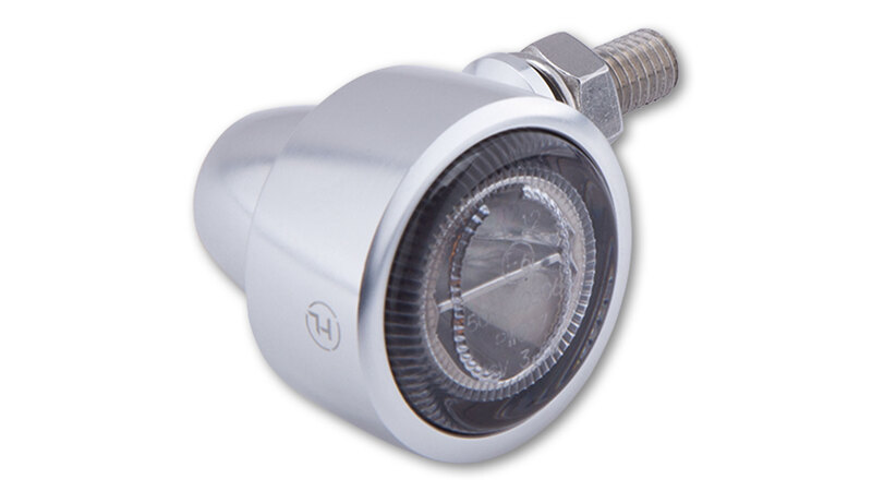 HIGHSIDER Pro Classic-X1 LED Indicatore di direzione argento / lente grigio fumo (coppia), anteriore e posteriore