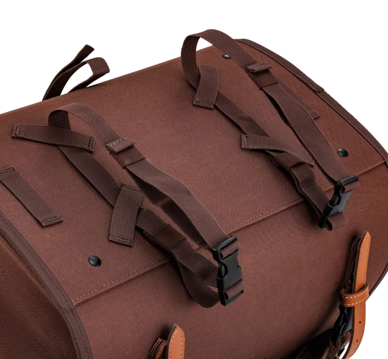 Borsa "Classic" grande per Vespa, in nylon, marrone tabacco