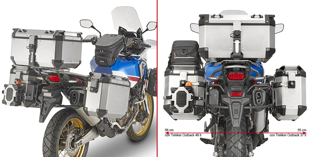 Portavaligie laterale per Honda CRF1000L Africa Twin (Bj.18-) Givi