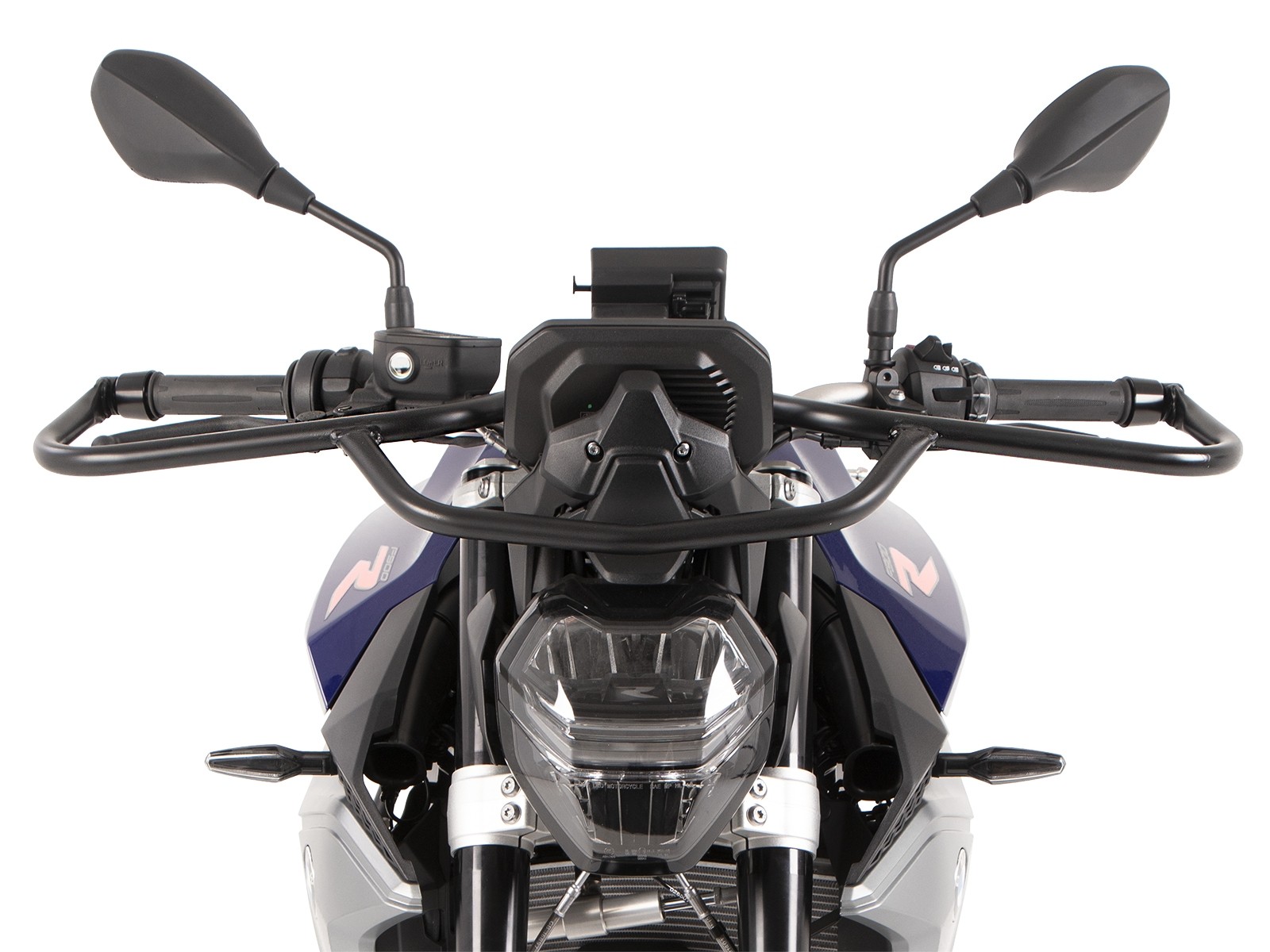 Barra di protezione anteriore nera per BMW F 900 R (20-24) Hepco & Becker