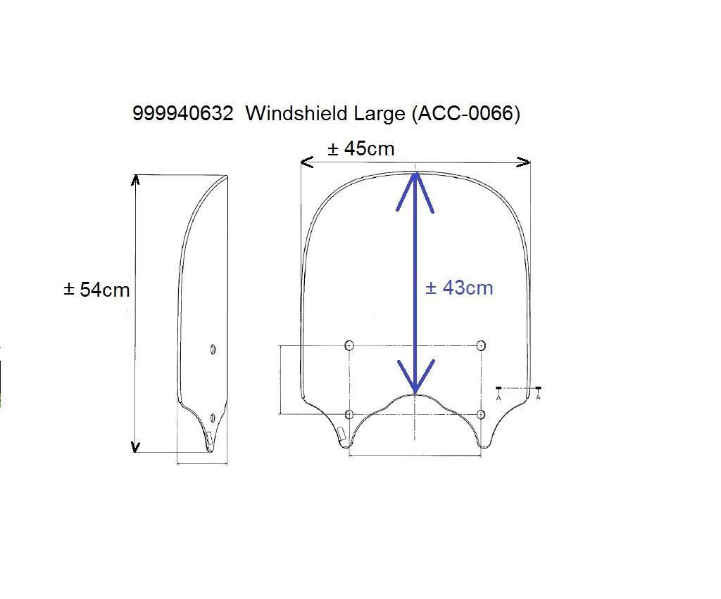 Parabrezza HOCH Quick Release per Vulcan S (Bj.15-19) originale Kawasaki