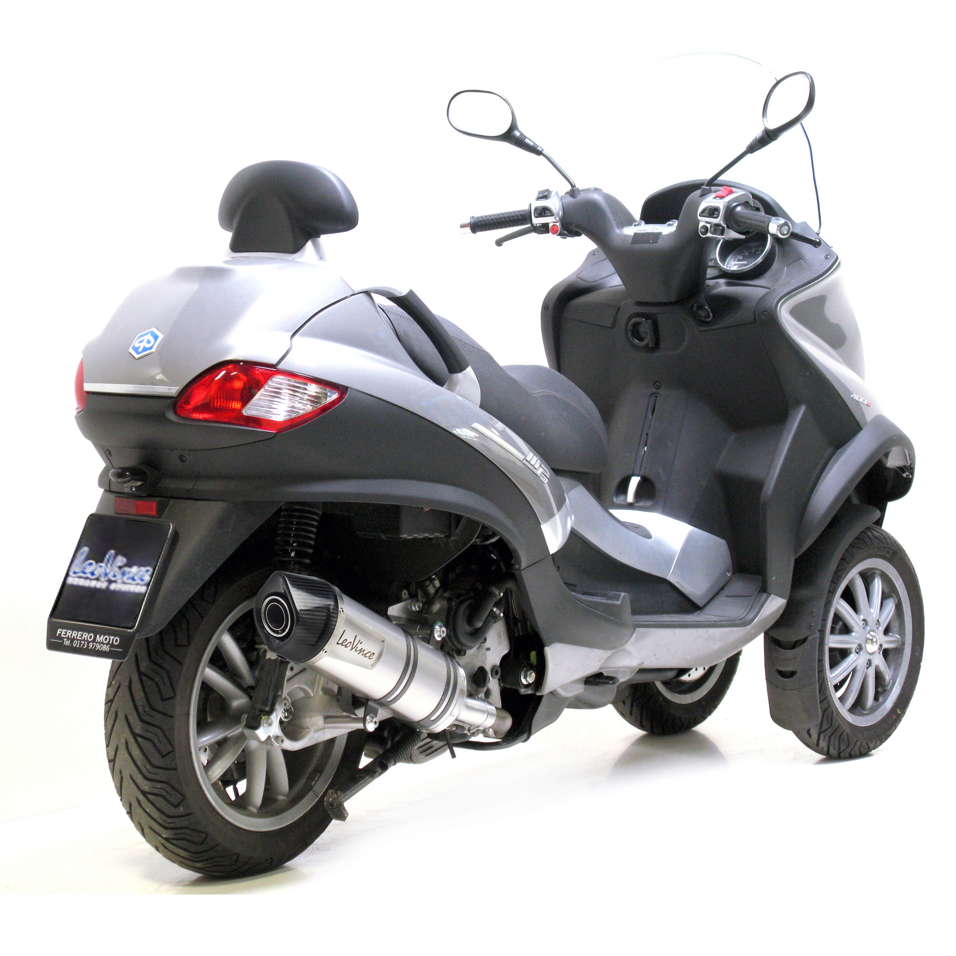 Scarico LeoVince SBK LV One Evo 2, inox, slip on per Piaggio MP3 400 / 500