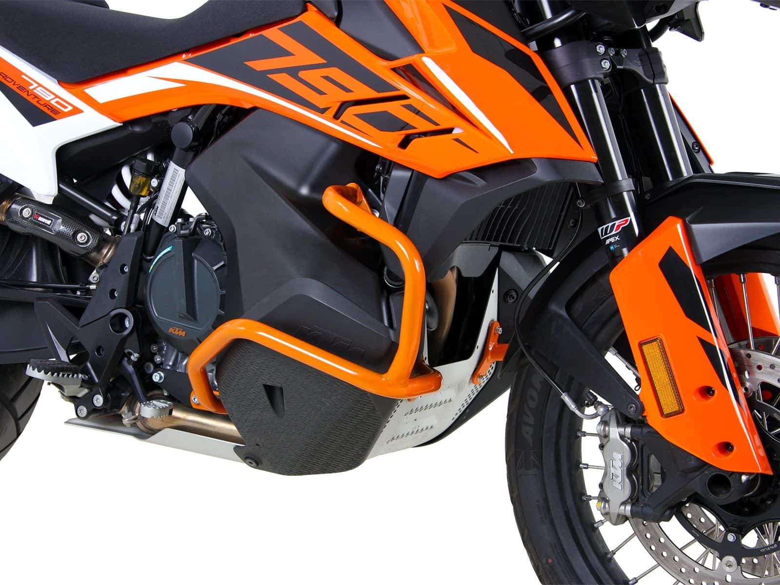 Protezione motore arancione per KTM 890 Adventure / R (23-) Hepco & Becker