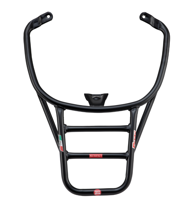 Portapacchi posteriore per Vespa Primavera /Sprint /Elettrica 50-150ccm, nero