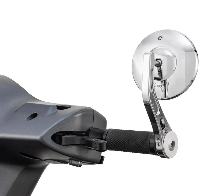 Specchio da manubrio per Vespa, destro o sinistro, rotondo, cromato