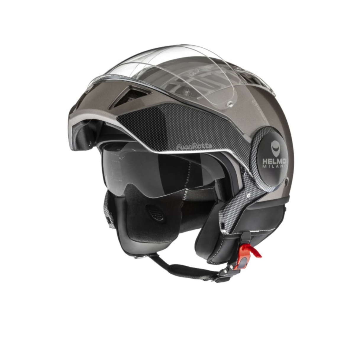 Casco integrale Helmo Milano, FuoriRotta, grigio lucido