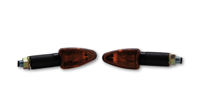 HIGHSIDER Smart Arrow lampadine Mini indicatore di direzione nero / lente arancione (coppia), anteriore e posteriore