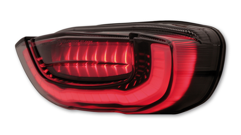 HIGHSIDER fanale posteriore intelligente a LED nero stile Honda, omologato (1 pezzo)
