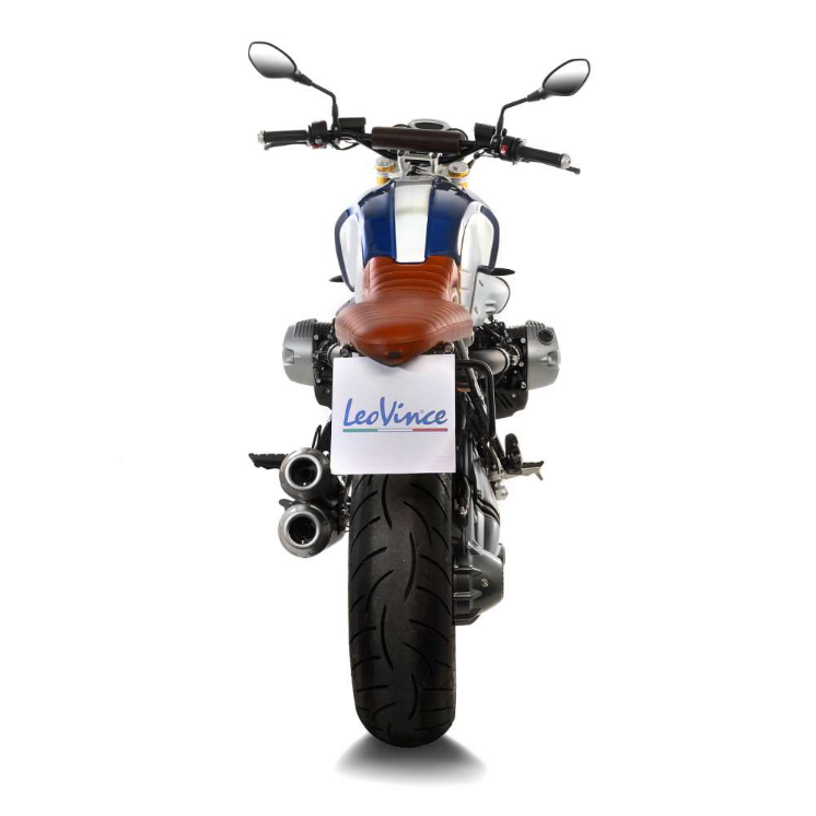 Impianto di scarico LeoVince GP Duals, acciaio inox per BMW R NINE T (Bj.14-16)