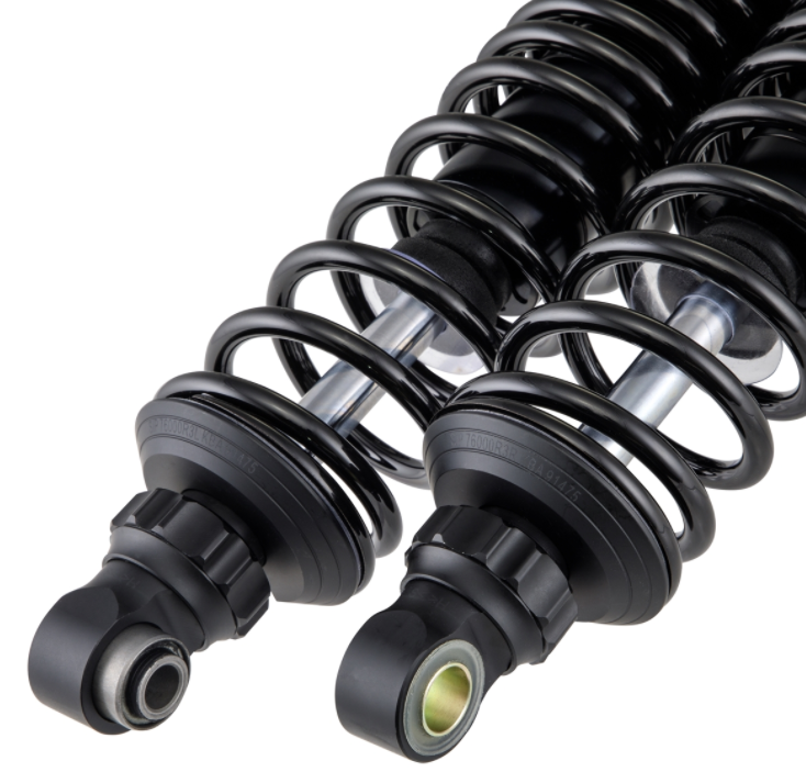 Kit ammortizzatori anteriori e posteriori per Vespa GTS/GTS Super/GTV/GT 60/GT/GT L 125-300ccm, nero opaco
