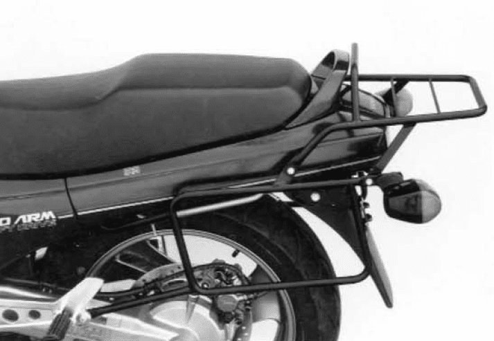 Portapacchi tubolare e portavaligie laterale nero per Honda NTV 650 (88-98)