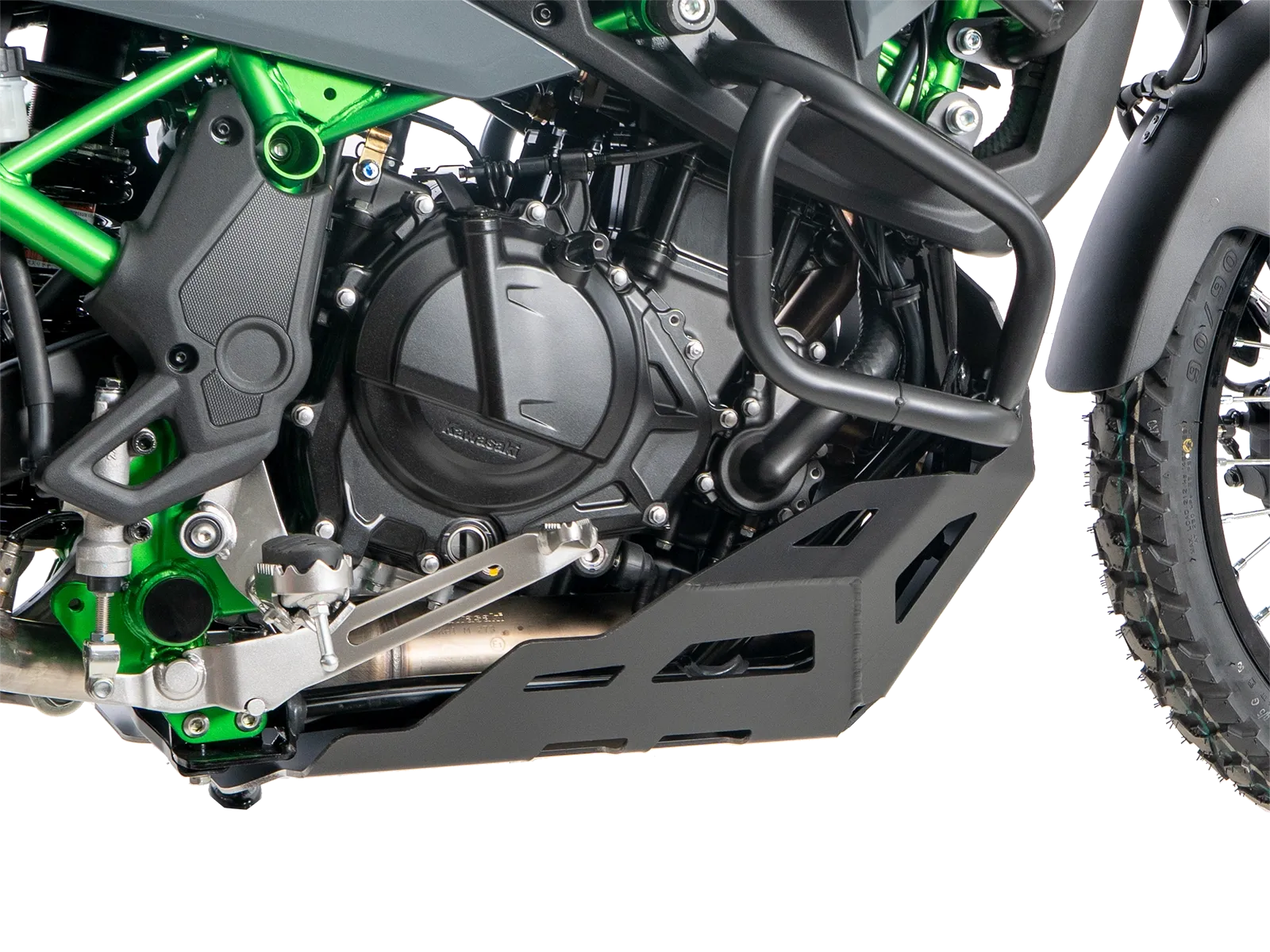 Piastra di protezione del motore nera per Kawasaki KLE 500 / SE (26-) Hepco & Becker