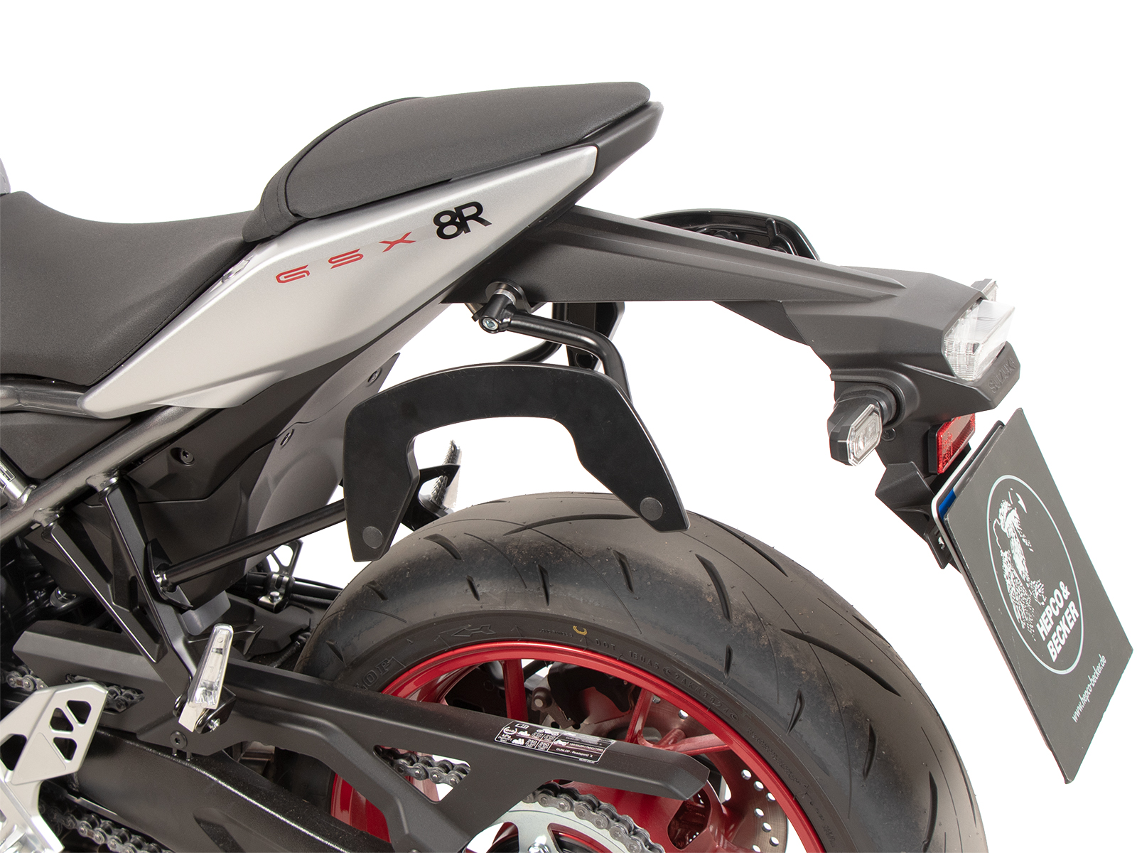 Portapacchi laterale C-Bow nero per Suzuki GSX-8R (24- ) Hepco & Becker