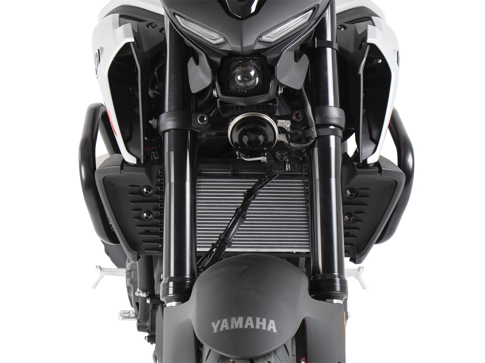 Barra protezione motore inclusa protezione nera per Yamaha MT-03 (Bj.20-) Hepco & Becker