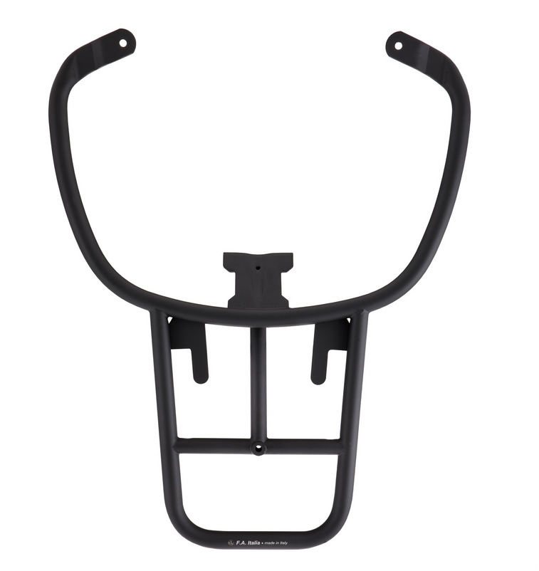 Portapacchi posteriore per Vespa Primavera /Sprint /Elettrica 50-150ccm, nero opaco