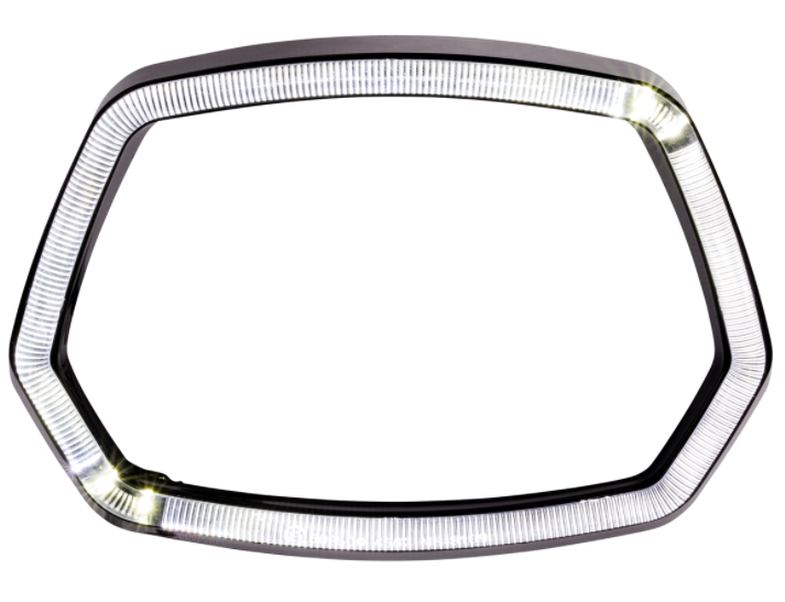 Anello faro led nero lucido ad anello per Vespa Sprint 50ccm 2T/​4T ('13-'18)
