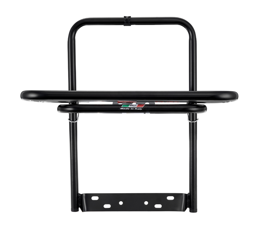 Portapacchi posteriore per Vespa PX 80-200cc, pieghevole, nero