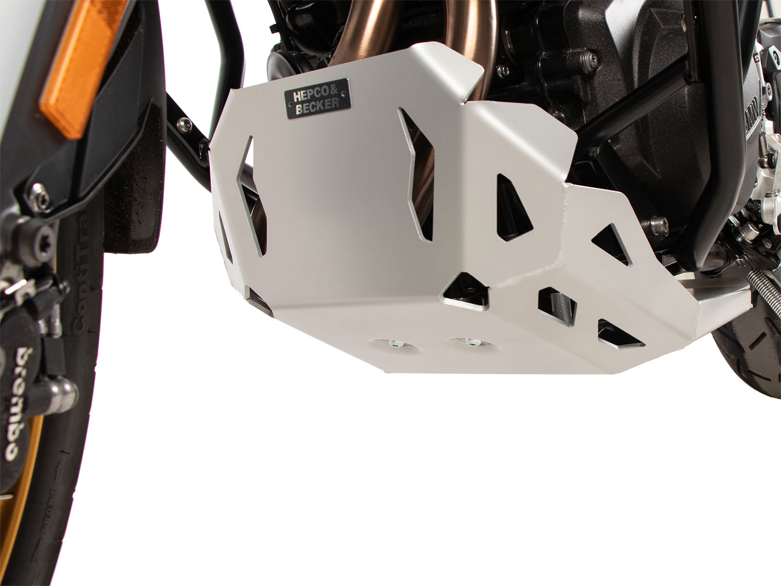 Piastra di protezione motore argento per BMW F 900 GS (24-) Hepco & Becker