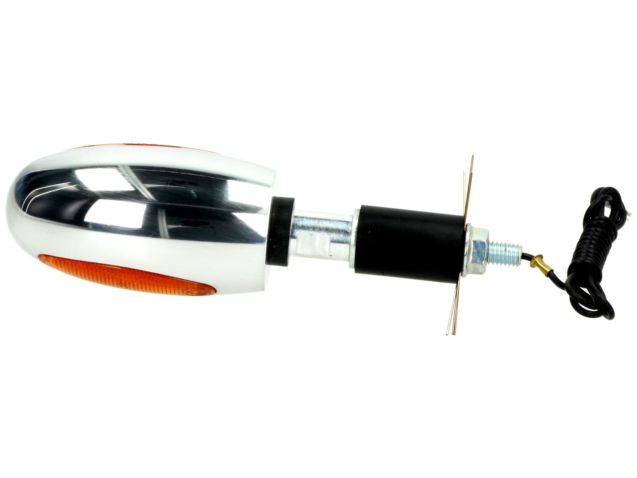 Indicatore Kellermann, BL 1000 giallo, alluminio, alogeno, VR/VL, 12 V, 21 W, cromo lucido, brillante