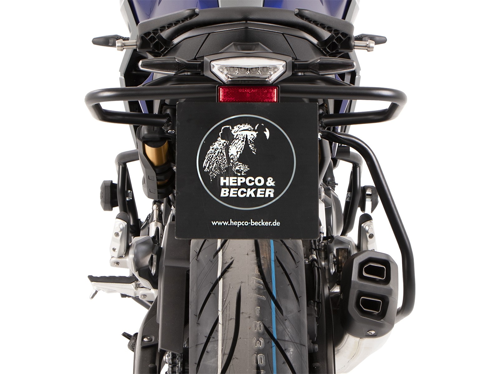 Barra di protezione posteriore nera per BMW F 900 R (20-24) Hepco & Becker