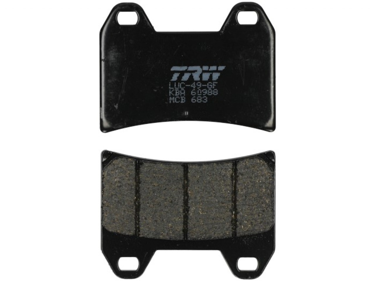 Set di pastiglie freno TRW MCB683, organiche, omologate ECE R90