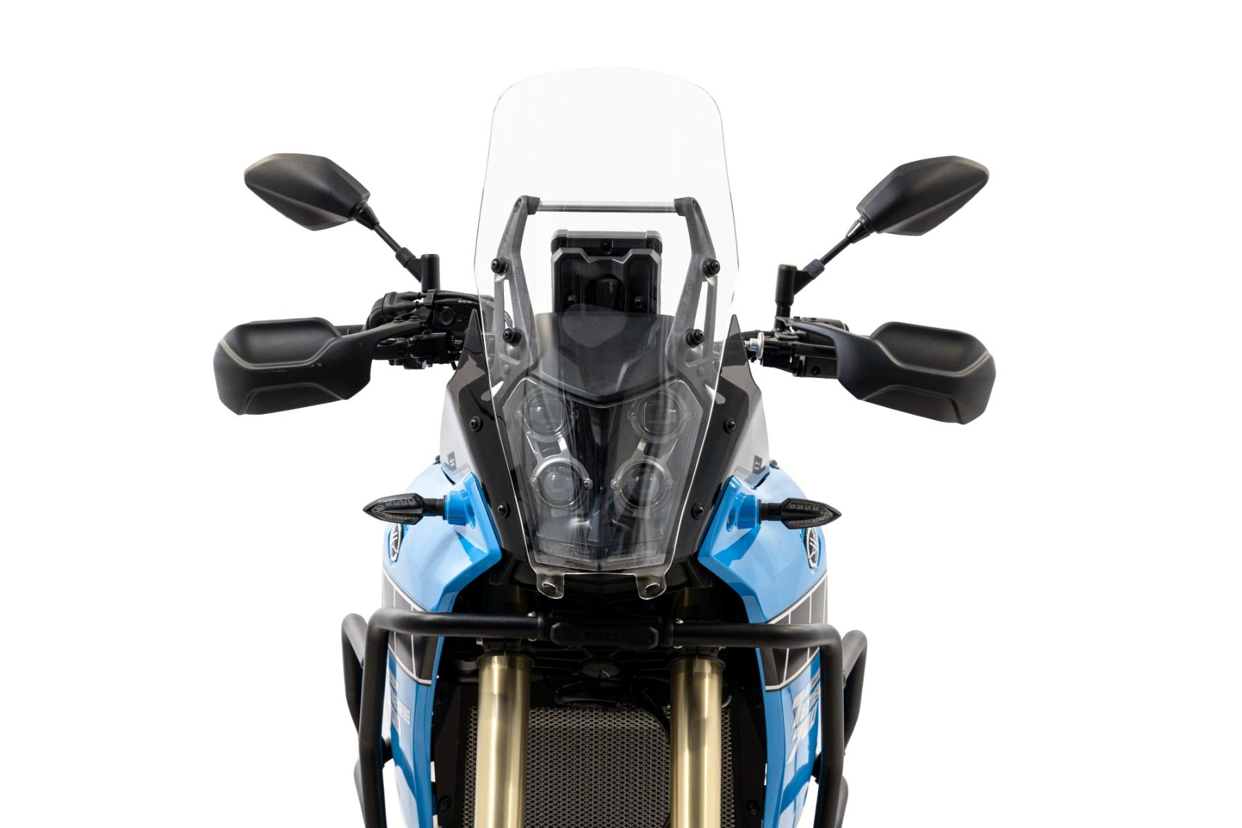Parabrezza Rally trasparente con protezione per i fari per Yamaha Ténéré 700 (19-24)