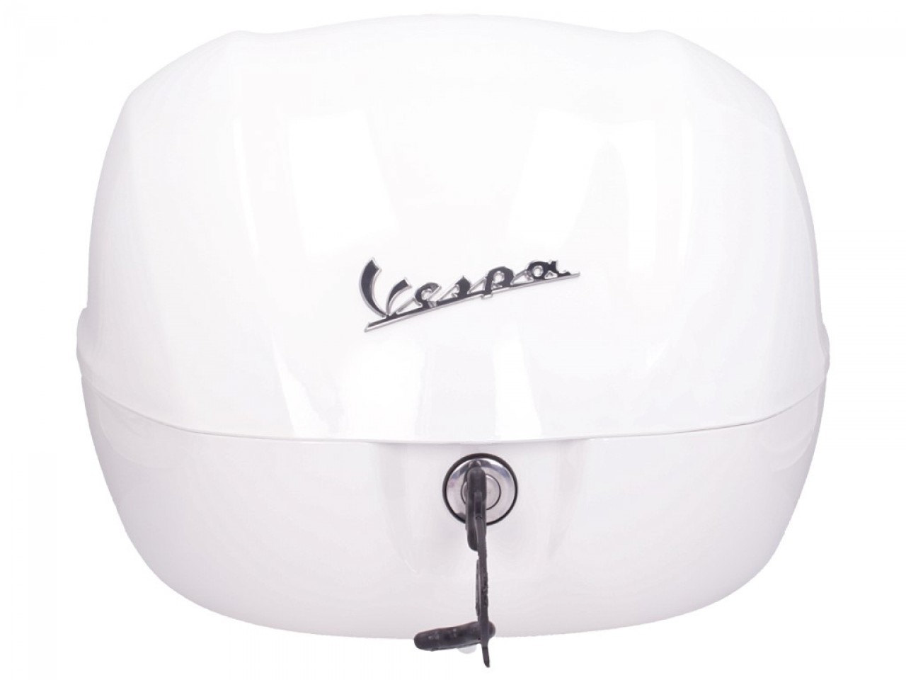 Kit bauletto 32L bianco montebianco (BR/544), cuscino schienale marrone per PIaggio Medley 125 (24-)