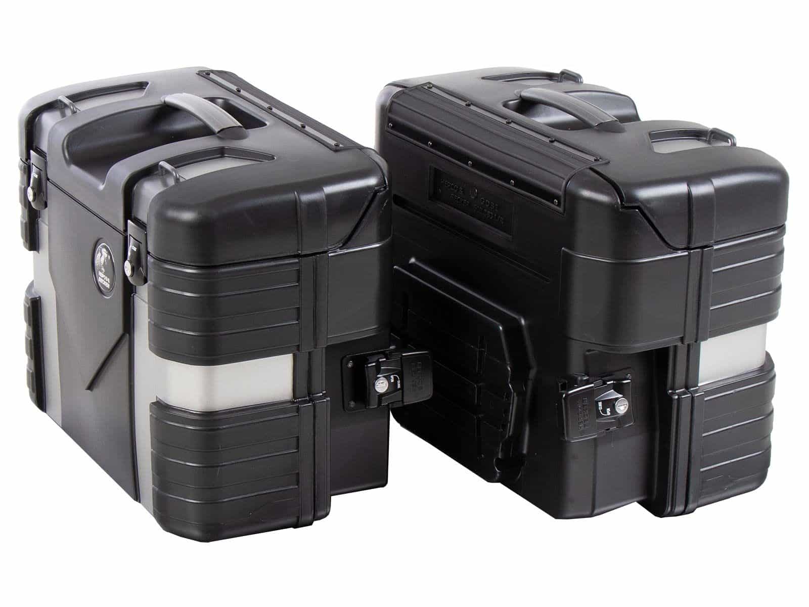 Set di valigie Gobi Black Edition con gancio per bagagli Hepco & Becker