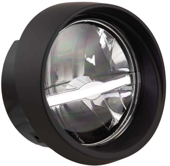 Faro LED per Vespa Primavera 50-150ccm 2T/​4T (-'18), nero opaco