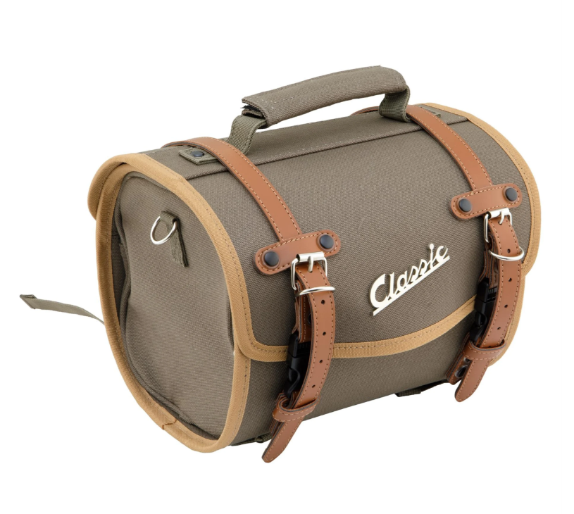 Borsa "Classic" piccola per Vespa, in tela, oliva