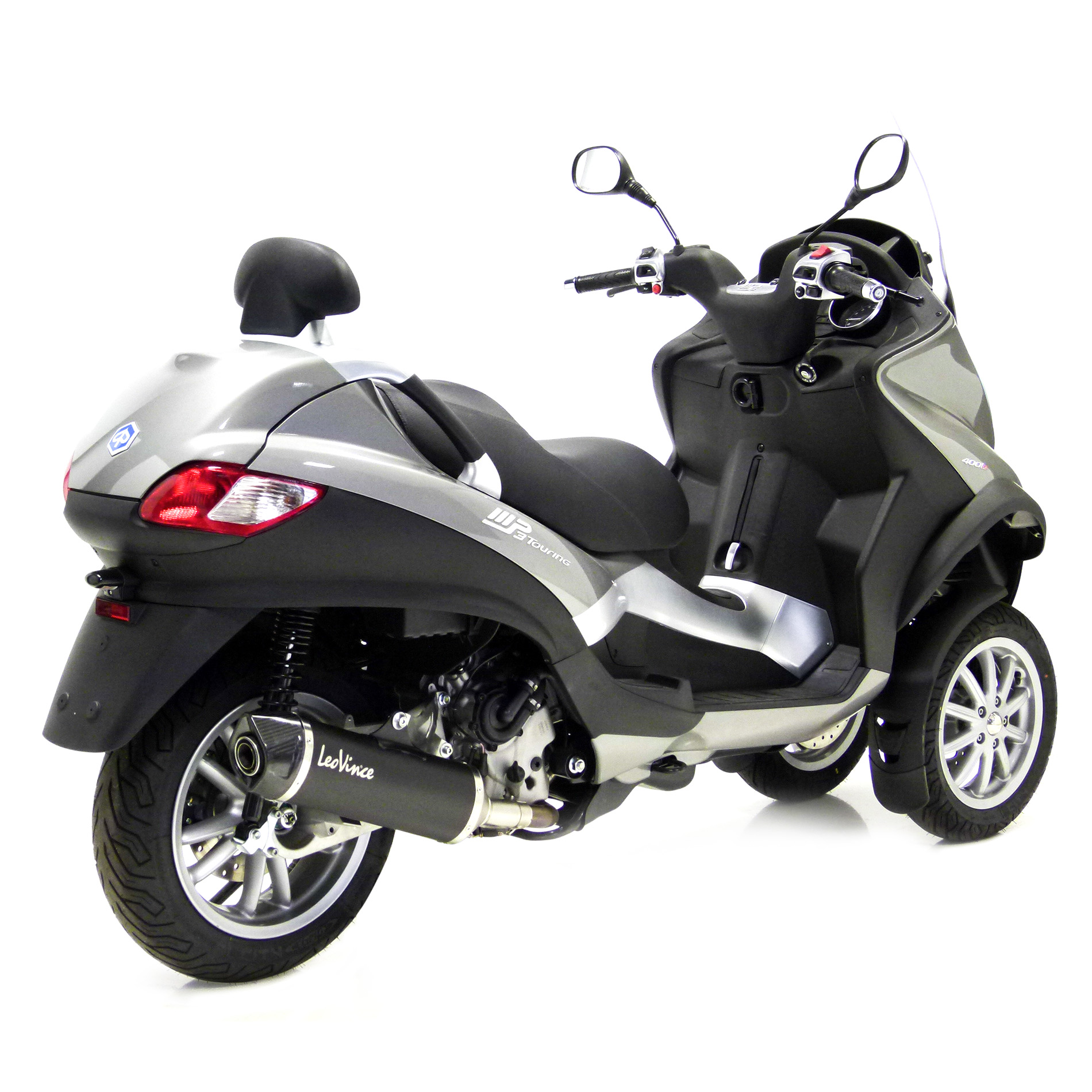 Scarico LeoVince SBK Nero Evo 2, inox, slip on per Piaggio MP3 400 / 500