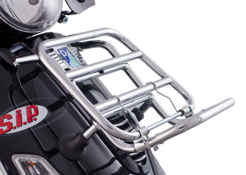 Aletta di rifinitura a cascata per emblema PIAGGIO quadrato, Mark I, per Vespa, plastica, cromo