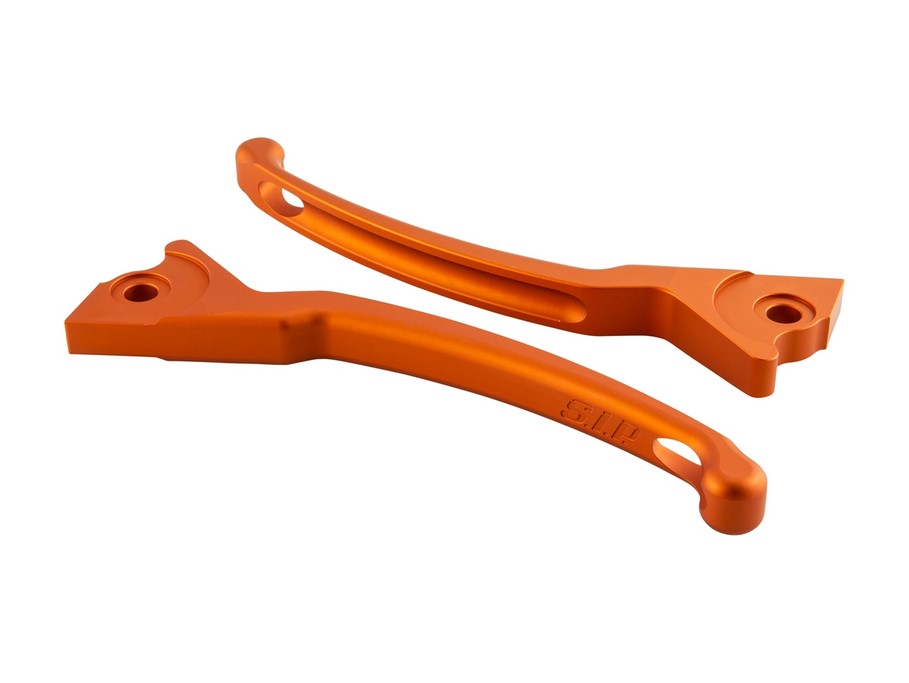 Set di leve freno sportive per Vespa, destra e sinistra, arancione opaco