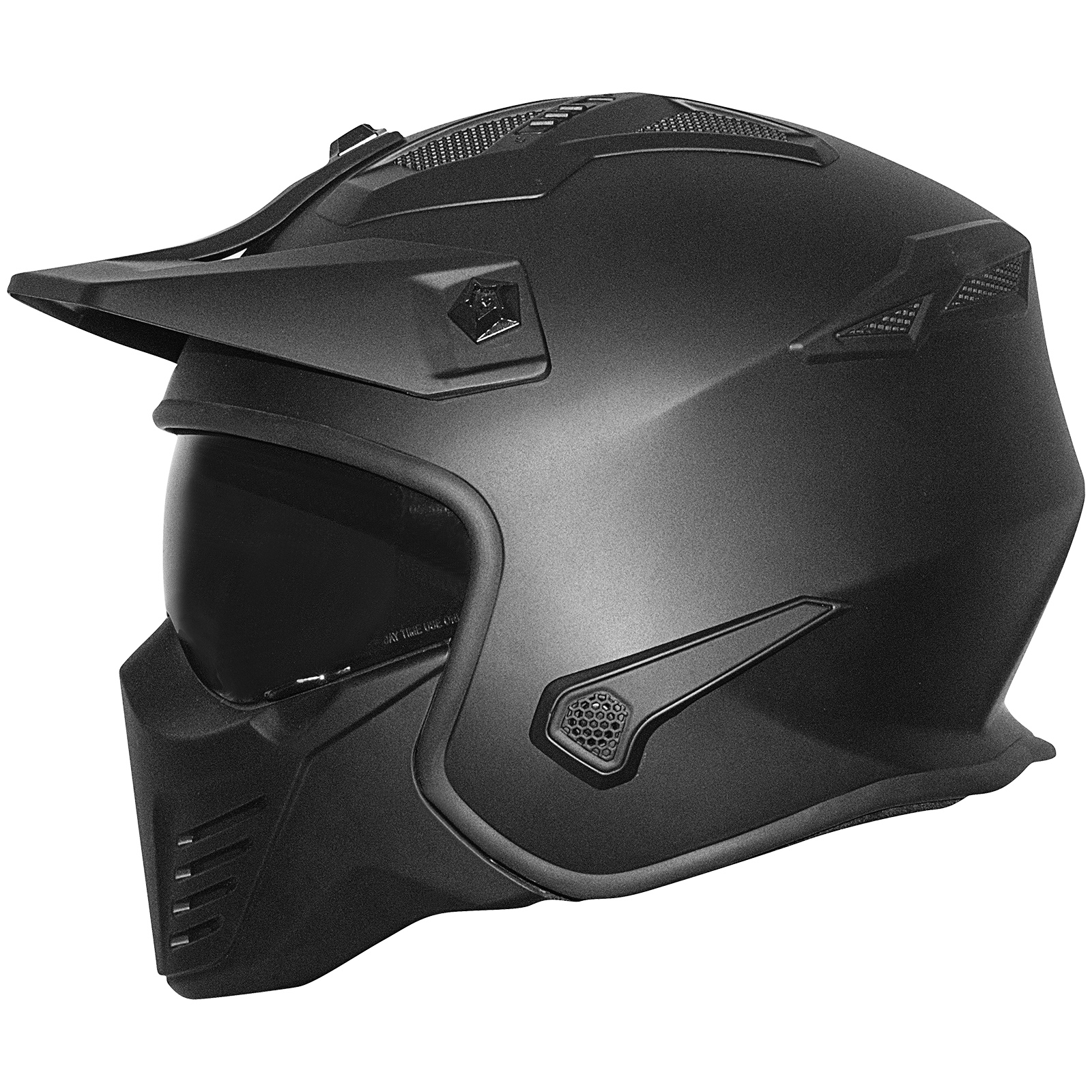 Casco Germot GM 44, nero opaco